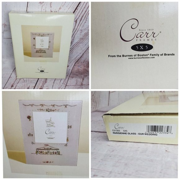 Carr Frames 5x5 Parisienne Glass Our Wedding Picture Frame - Picture 2 of 7